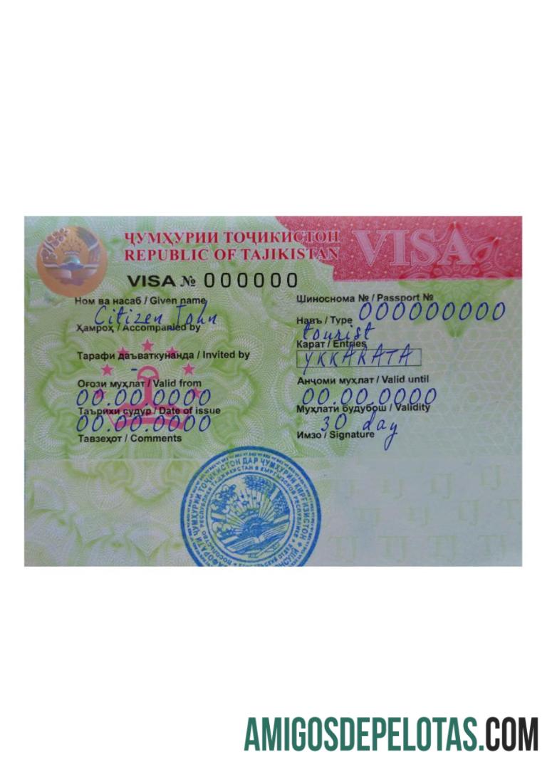 Tajiquistão Travel Vis versão 2 exemplo